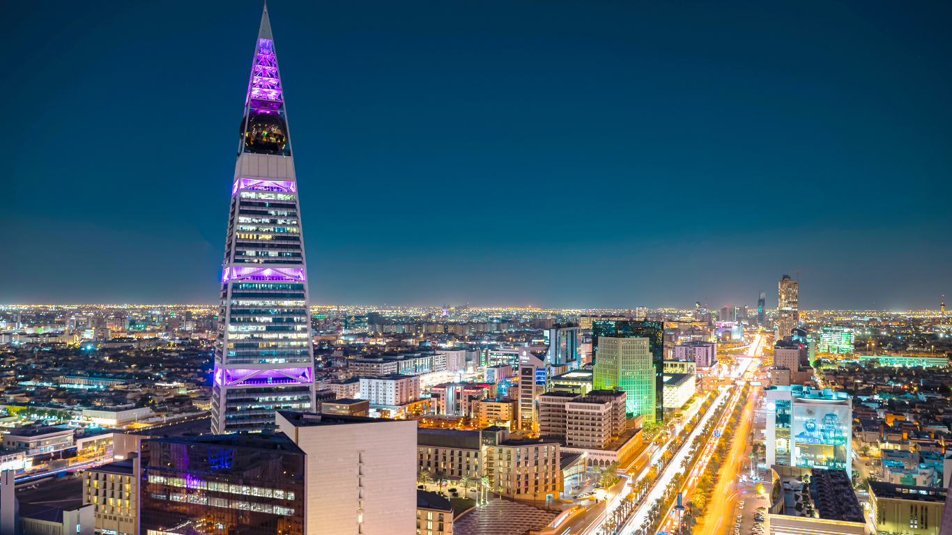 About Aasaan - Riyadh skyline at night