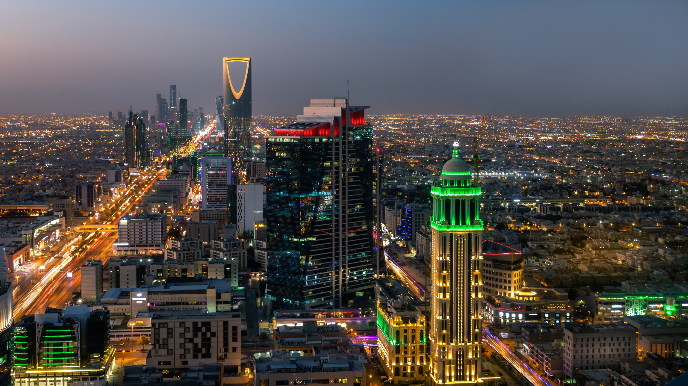 Aasaan Travels - Riyadh Skyline at Night